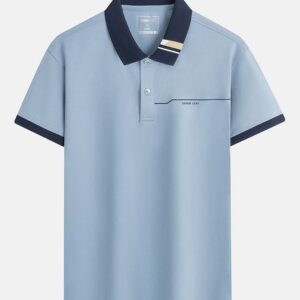 Áo polo nam ngắn tay hình in trước ngực