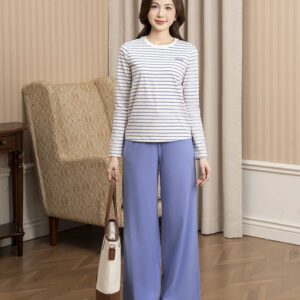 Bộ đồ cotton nữ hình in trước ngực
